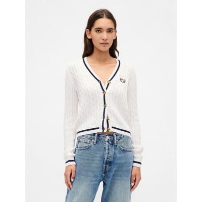 GAP Скъсена жилетка с лого GAP GAP | Byal | ЖЕНИ | S