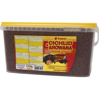 Tropical Cichlid & Arowana Medium Sticks 5л/1, 8кг