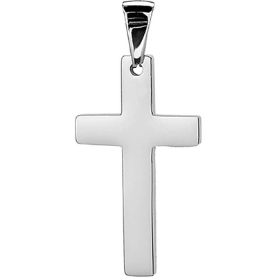 Šperky4U Ocelový přívěšek kříž 14x21 mm OPP1776