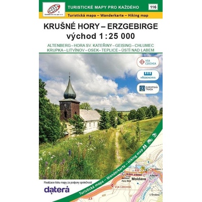 Krušné hory - Erzgebirge, východ 1:25 000 (Altenberg, Hora Sv. Kateřiny, Geising, Chlumec,