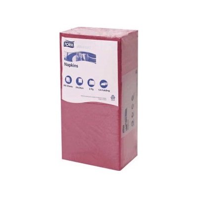 TORK Advanced ubrousky 2V 24x24cm Bordeaux 200ks 477824