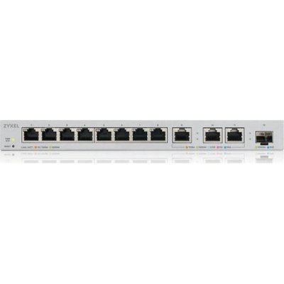 Zyxel XGS1250-12 12-port Gigabit Webmanaged Switch, 8x gigabit RJ45, 3x MultiGig 1/2.5/5/10G, 1x SFP+