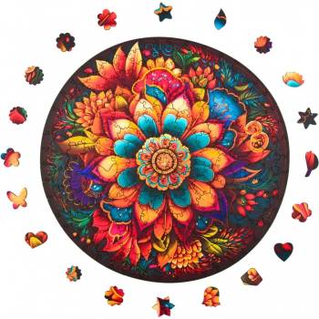 Milliwood Дървен пъзел Milliwood, Peace and Harmony, 206 части - Мандала, Листа (M-LeafOrnaments-5063)