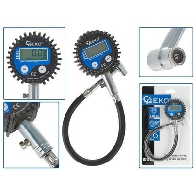 GEKO Manometr digitální na měření tlaku pneu, 0-13,8bar – Hledejceny.cz