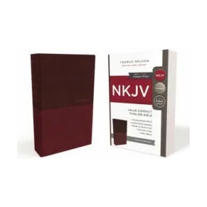 NKJV, Value Thinline Bible, Compact, Leathersoft, Burgundy, Red Letter, Comfort Print | Thomas Nelson (ISBN: 9780718075538)