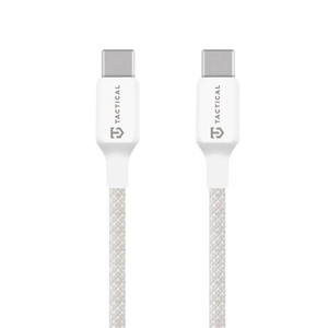 Tactical Кабел Tactical Stitch Thread, USB-C/USB-C, 0.3m, бял