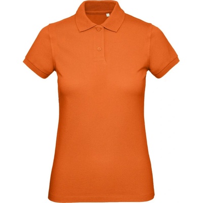 B&C Polokošile Inspire Polo piqué z bio bavlny dámské krátký rukáv COT 010440u4300 Oranžová urban