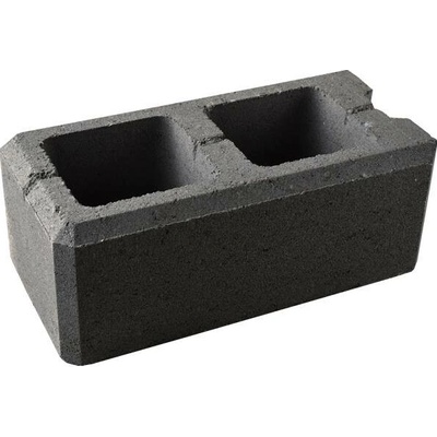 Tvárnice plotová koncová DITON VISO černá 200×400×150 mm