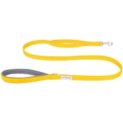 amiplay Lead SAMBA - повод за куче - ЖЪЛТ, размер S - 150 х 1, 5 см - Полша - 277588