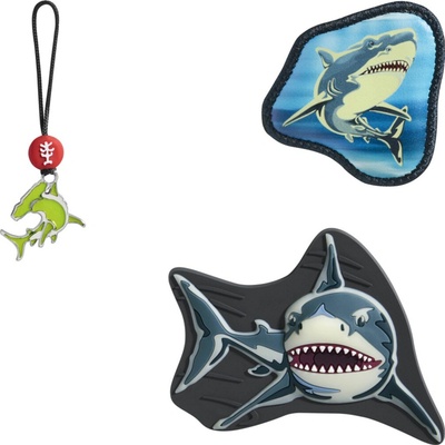Přívěsek na klíče Step by Step Doplňková sada obrázků MAGIC MAGS Glow Shark Dexter k aktovkám GRADE, SPACE, CLOUD, 2v1 a KID