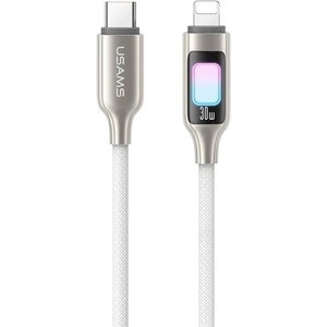 USAMS iPhone 14 Plus / 14 Pro Max / 14 Pro USAMS TC кабел за данни Type-C - Lightning, 120 см, ТИТАНОВО СИВО (SJ749USB02)