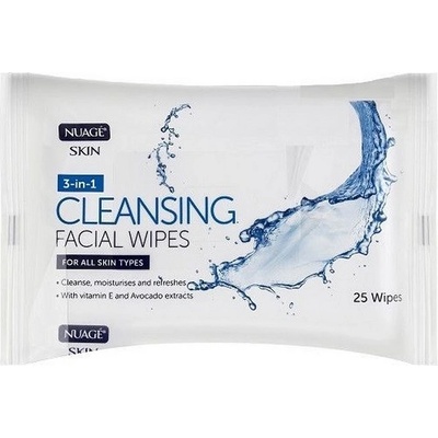 Nuagé Skin Cleansing Facial Wipes 3v1 vlhčené odličovací ubrousky 25 kusů
