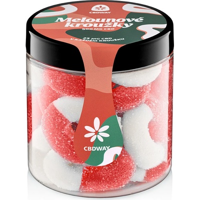CBD WAY Kyselé želé kroužky s příchutí melounu 500 mg 200 g