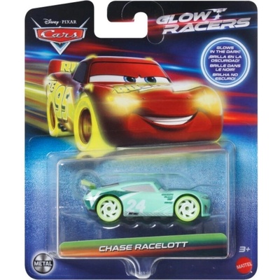 Mattel Cars autíčko svítící ve tmě Chase Racelott