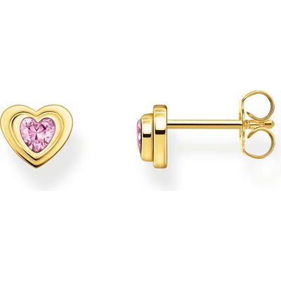 Thomas Sabo náušnice Heart-shape with pink zirconia H2271-414-9