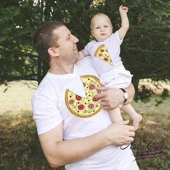 Image 1 of Art gift Комплект Тениска + Боди - Pizza 2