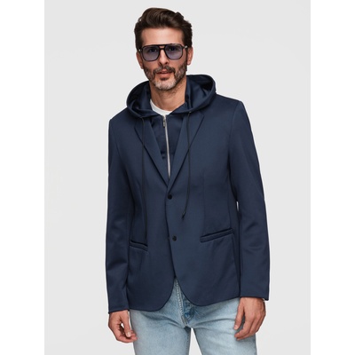 Ombre Clothing Стилно мъжко сако със съемна подплата и регулируемо качулка - тъмно синьо V2 M168 Ombre Clothing Ombre Clothing | Sin | МЪЖЕ | S