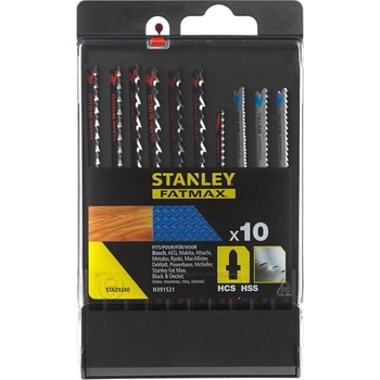 Stanley FATMAX Smíšená sada pilových listů pro přímočarou pilu 10 dílů STA29240