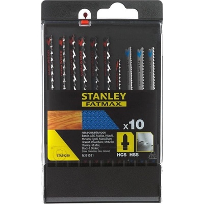 Stanley FATMAX Smíšená sada pilových listů pro přímočarou pilu 10 dílů STA29240