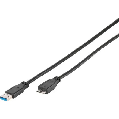 Vivanco Кабел Vivanco 45236, USB 3.0 A(м) към USB Micro B 3.0(м), 0.25m, черен (45236)