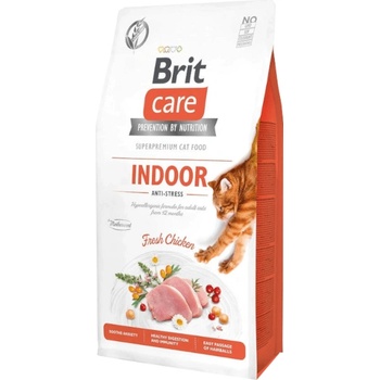 Brit Care Cat Без зърнени култури за домашни котки против стрес 7 кг