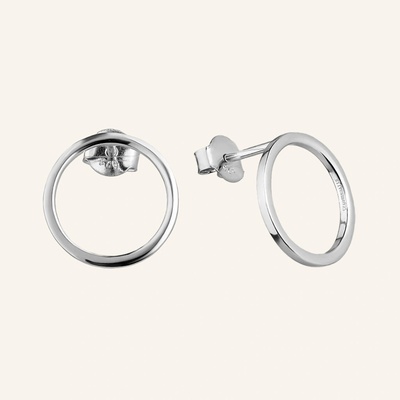 SilveAmo Minimalistické strieborné náušnice Kruh C2.1090