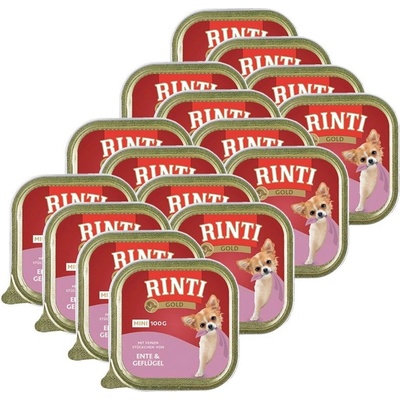 Rinti Gold Mini Adult kačka a kura 16 x 100 g