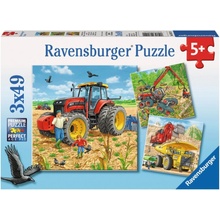 Ravensburger Velké pracovní stroje 3 x 49 dielov