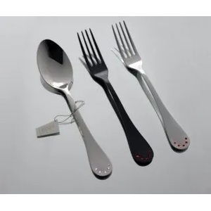Herdmar (Португалия) Комплект прибори HERDMAR ROCCO с бели кристали SWAROVSKI - 24 части (Herdmar 089-3024-SB00-E16)