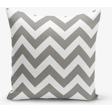 Minimalist Cushion Covers šedá/bílá 45 x 45 cm