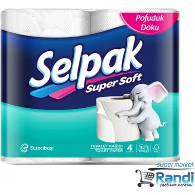 Тоалетна хартия Selpak 3пл. 4бр