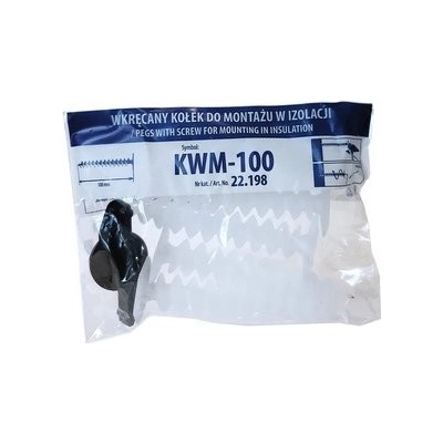 Hmoždinka KWM-100 sada 4 ks + 1x klíč do polystyrénu 98x18