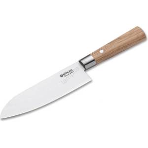 Böker - Дамасков кухненски нож сантоку DAMAST OLIVE 17, 2 см маслинова дървесина (GG834)