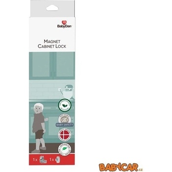BabyDan magnetický uzávěr pro skřínky Magnet Cabinet Lock bio bílá
