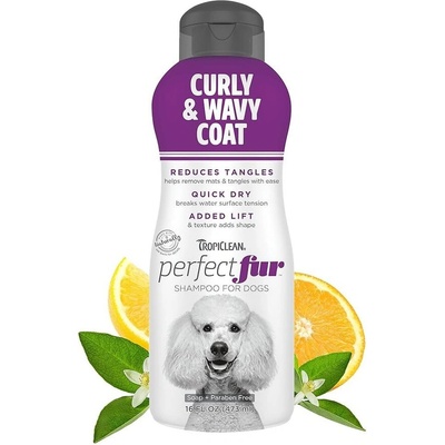 Tropiclean PerfectFur Detangling Curly & Wavy Coat Dog Shampoo Шампоан за кучета с къдрава и вълниста козина 473ml