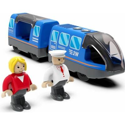 2Kids Toys Mašinka elektrická s pohonem Městký vlak modrý
