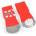 Camon Dog socks - hearts fantasy - Кучешки чорапи, червени 4 броя - XL - 5см