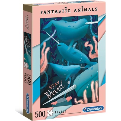 Clementoni Пъзел 500 части Нарвал Fantastic animals Narwhal Клементони Clementoni 35070