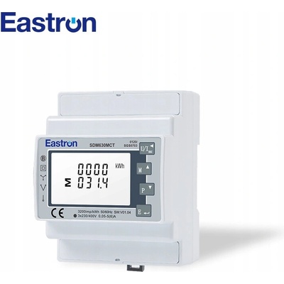 Měřič spotřeby energie Eastron SDM630MCT MID 3fázový RS485 obousměrný na DIN lištu