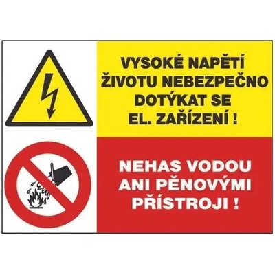 Tabulka bezpečnostní - Vysoké napětí 12660