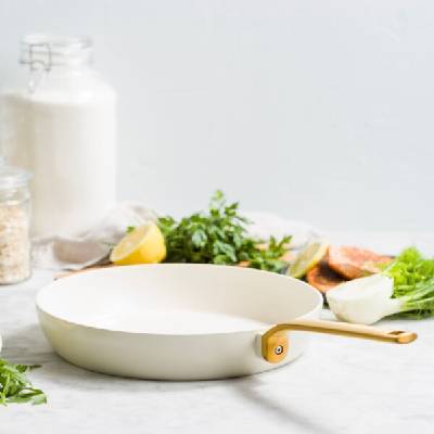 GreenPan Evolution Frying Pan 28cm Cream