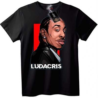 NOONEBRAND Тениска Ludacris - Градски музикален стил - S, Black