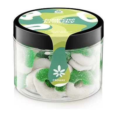 CBD WAY Kyselé želé kroužky s příchutí jablka 1000 mg 400 g