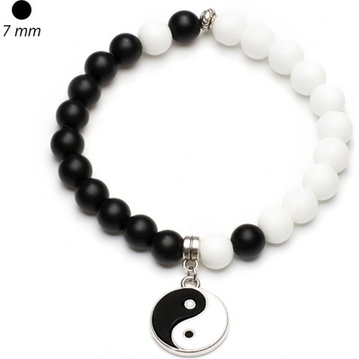 Prosperk náramek z minerálů jin jang S4474