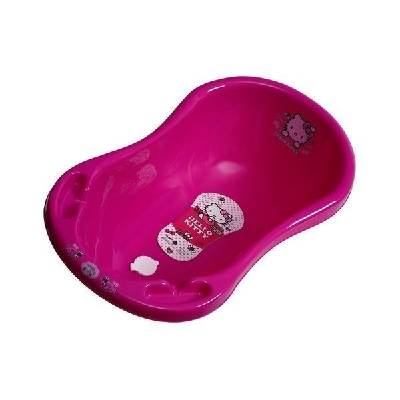 Бебешка вана за къпане с тапа и подложка Hello Kitty розова (VKHxxx)