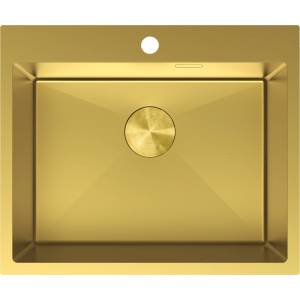 Mexen Solix стоманена мивка с 1 отделение 600 x 500 мм, златист - 6408601000-55 (6408601000-55) Мивка за вграждане