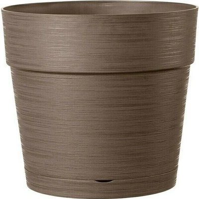 Deroma Save Kvetináč vrátane podmisky, ⌀ 38 x 34 cm plast hnedý, 9E94VSZ