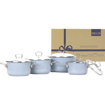 Belis Súprava smaltovaného riadu PREMIUM GREY 4 ks