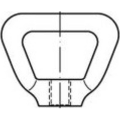 TOOLCRAFT TO-9990114 matice obloukové M16 DIN 80704 nerezová ocel A4 5 ks