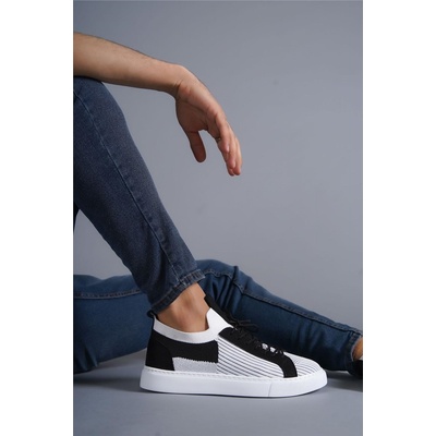 BOA Shoes Мъжки ежедневни обувки с връзки kb-112 - Черно-Бели #371333 (371333_Бяло)